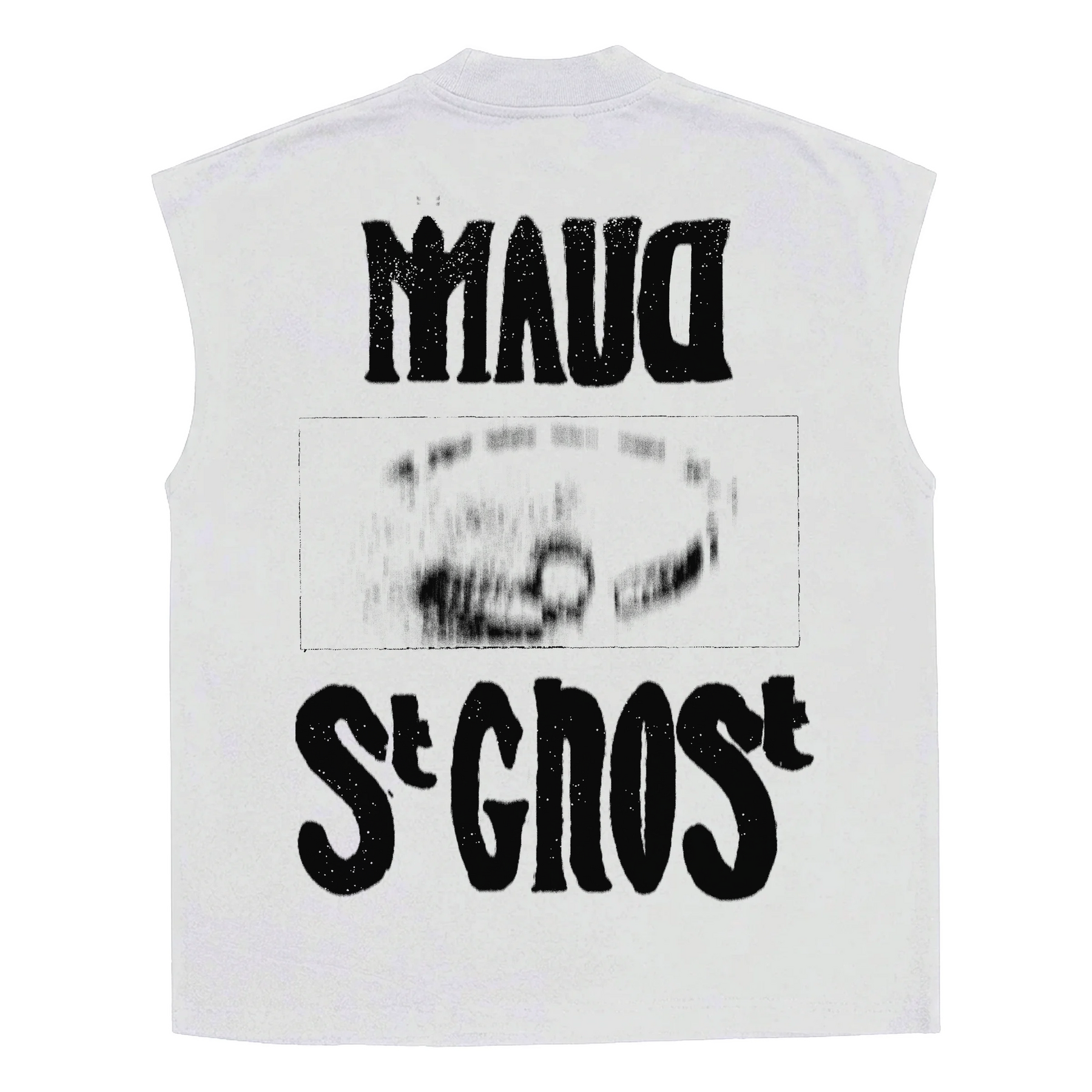 St Ghost Sleeveless Tee - White - Back