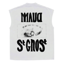 St Ghost Sleeveless Tee - White - Back