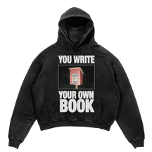 Library Hoodie in black — YOU WRITE YOUR OWN BOOK little free library graphic