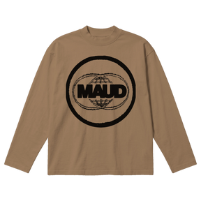 Worldwide Baggy L/S Tee - Latte - Front