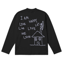 Be Happy Baggy L/S Tee - Black - Back