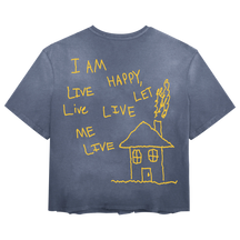 Be Happy Tee - Blue - Back