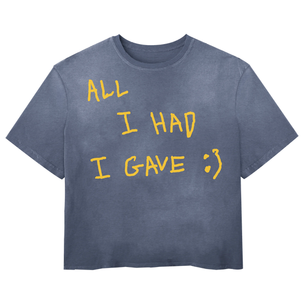 Be Happy Tee - Blue - Front