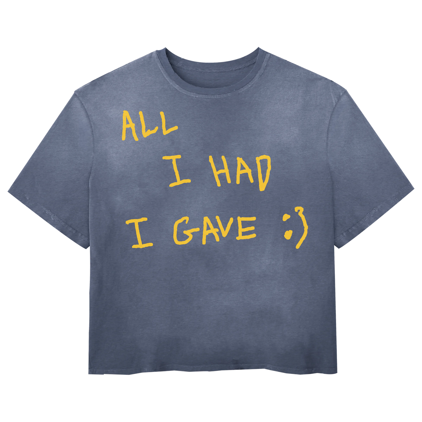 Be Happy Tee - Blue - Front