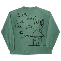 Be Happy L/S Tee - Green - Back