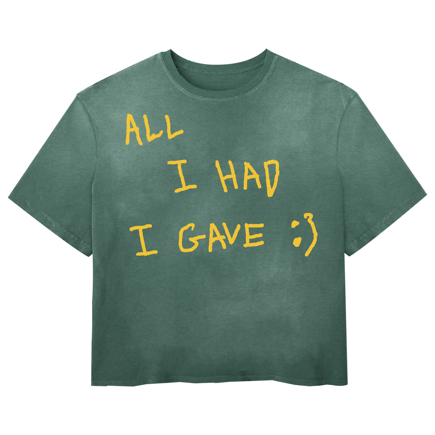 Be Happy Tee - Green - Front