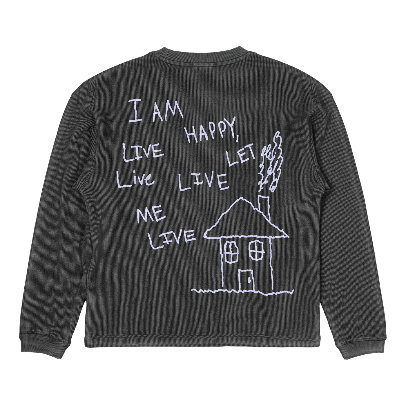 Be Happy Thermal - Grey - Back