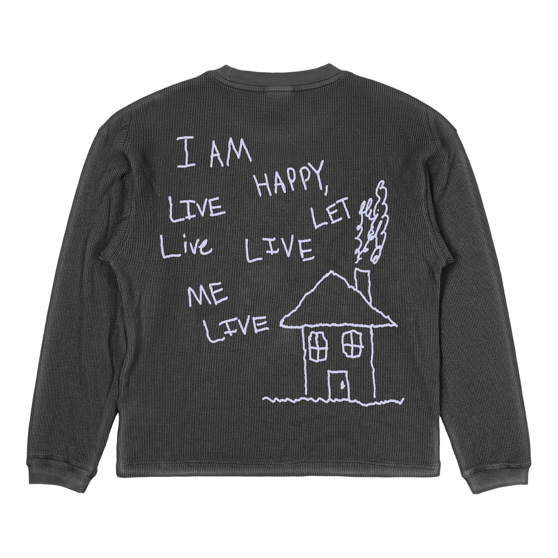Be Happy Thermal - Grey - Back