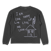 Be Happy Thermal - Grey - Back