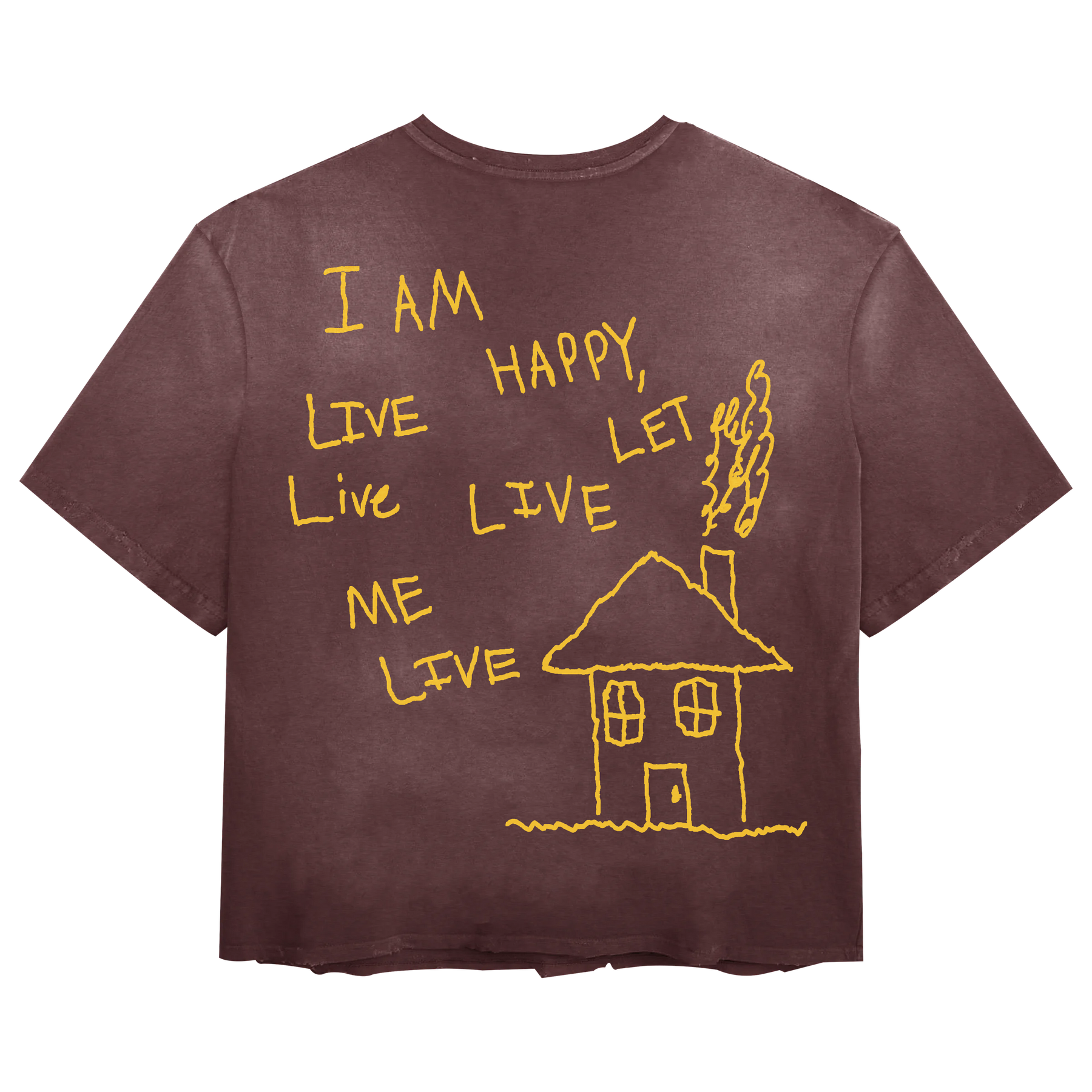 Be Happy Tee - Red - Back