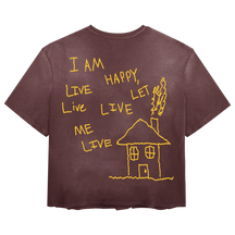 Be Happy Tee - Red - Back