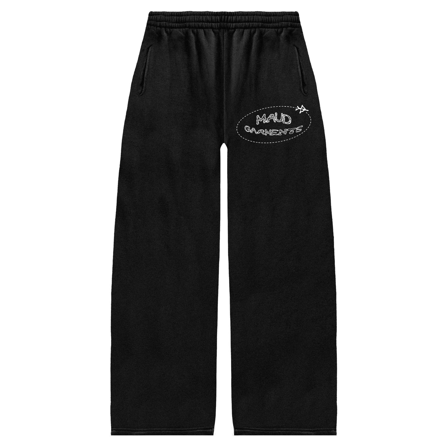 Departure Baggy Sweatpants - Black - Front