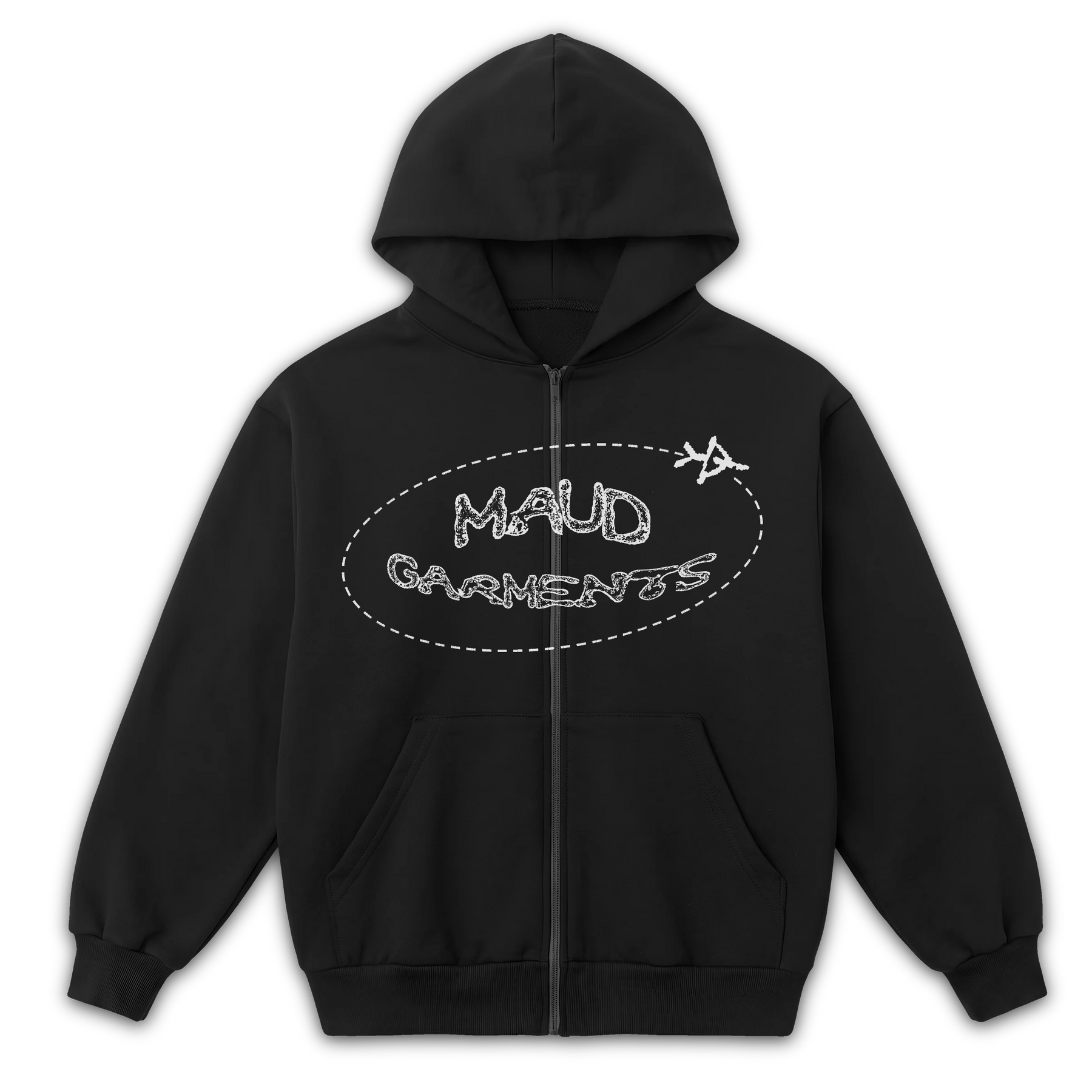 Departure Zip Up - Black - Front