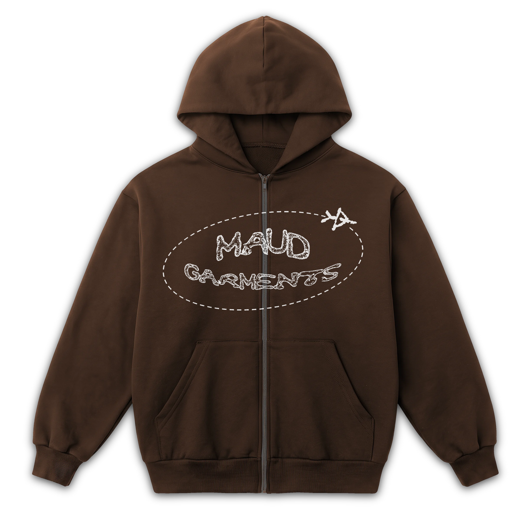 Departure Zip Up - Brown - Front