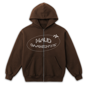 Departure Zip Up - Brown - Front
