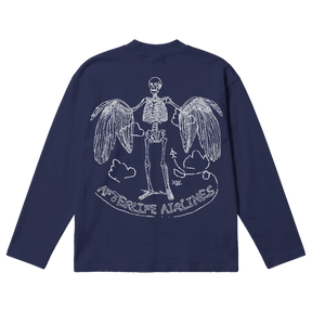Departure Baggy L/S Tee - Blue - Back