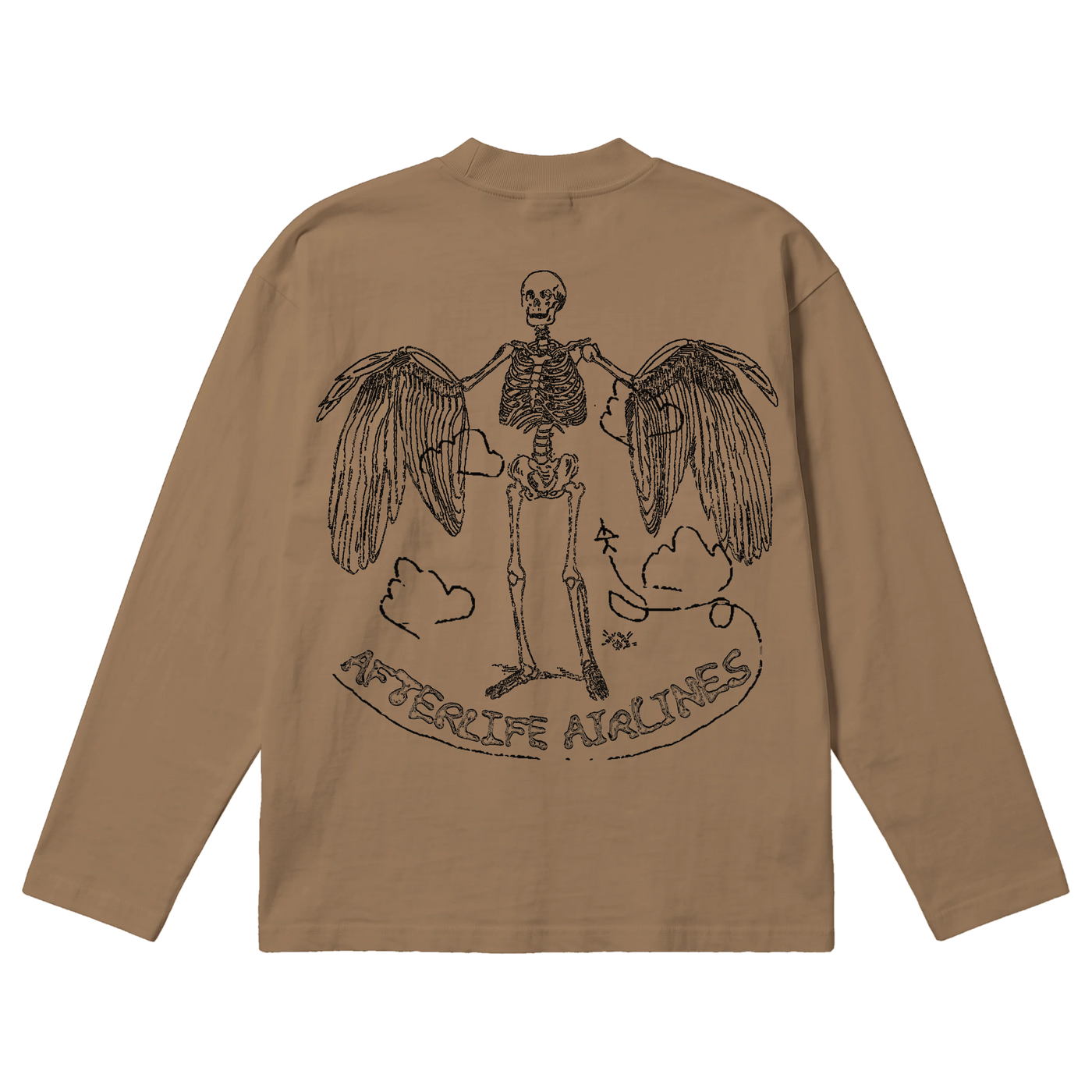 Departure Baggy L/S Tee - Latte - Back