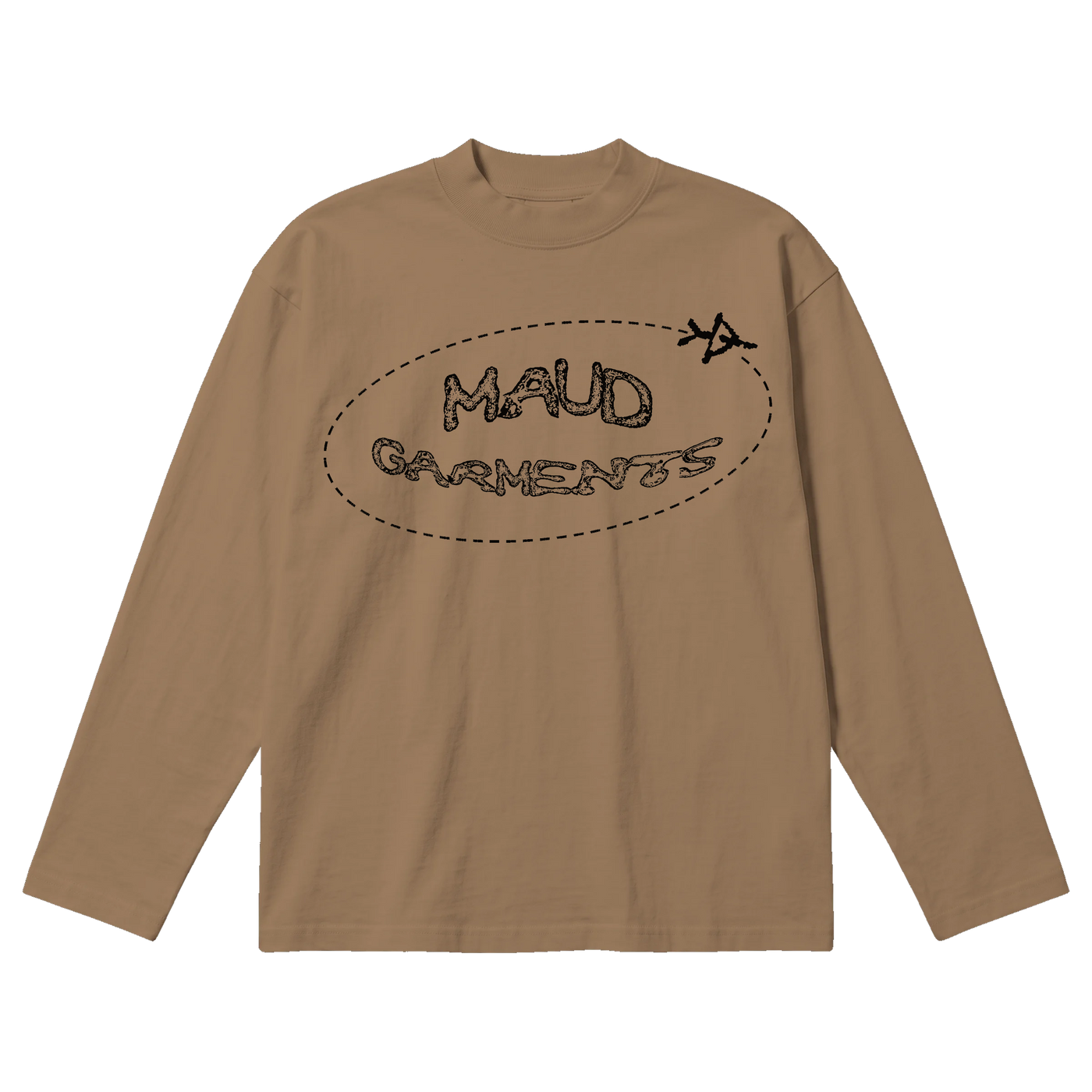 Departure Baggy L/S Tee - Latte - Front