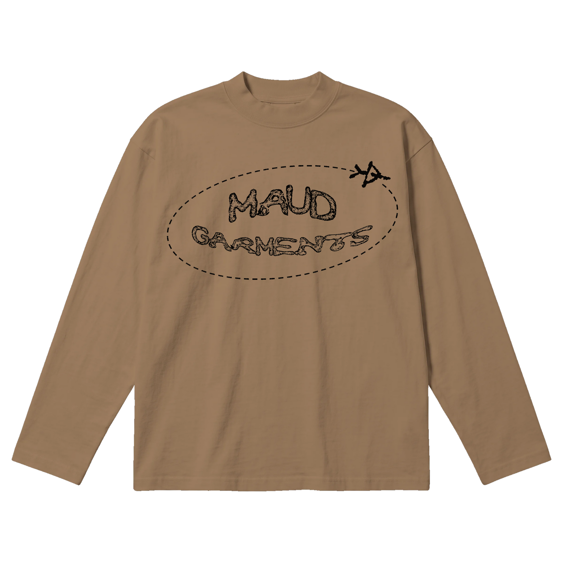 Departure Baggy L/S Tee - Latte - Front