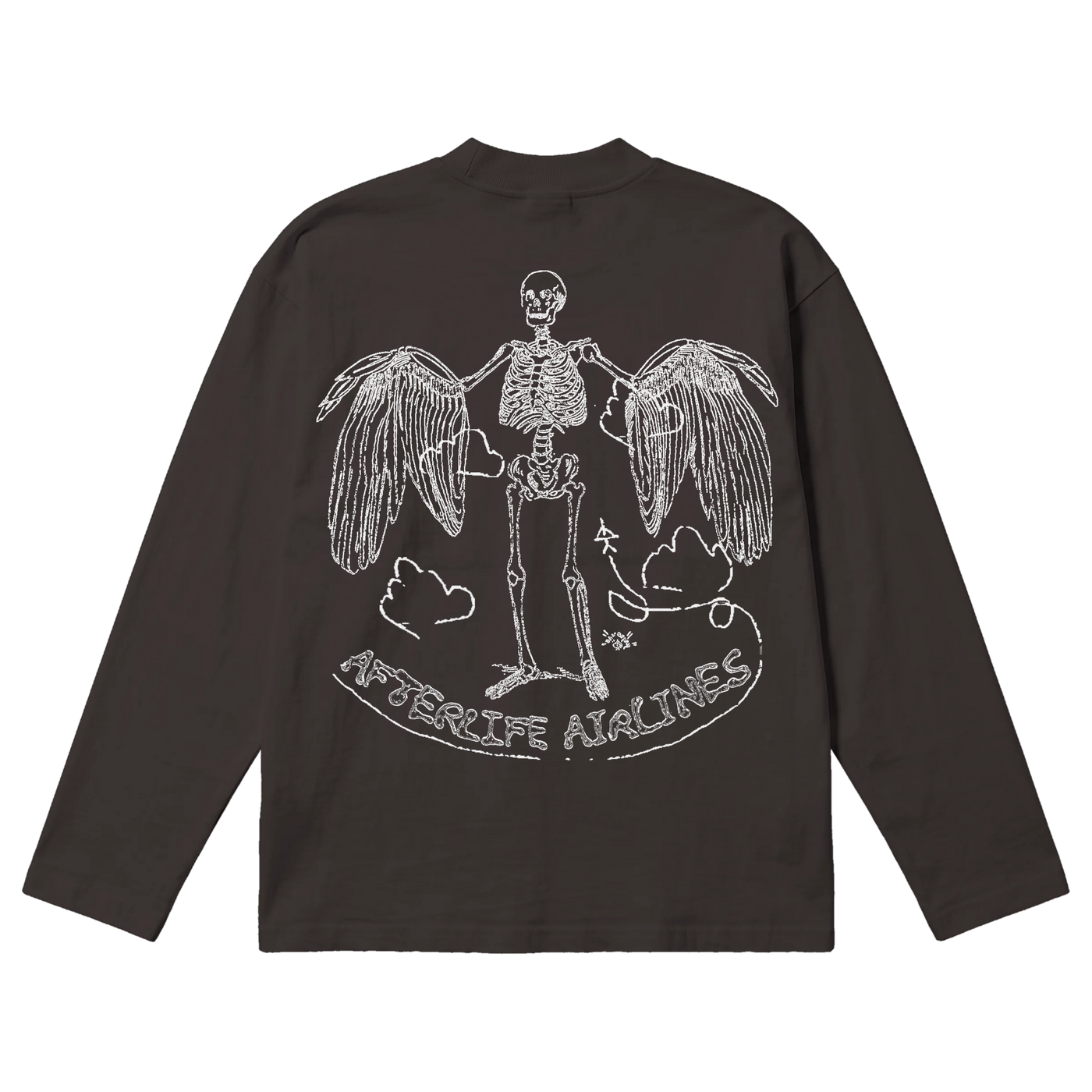 Departure Baggy L/S Tee - Off Black - Back