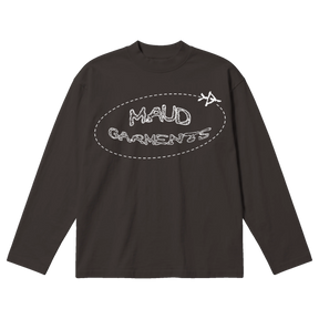 Departure Baggy L/S Tee - Off Black - Front