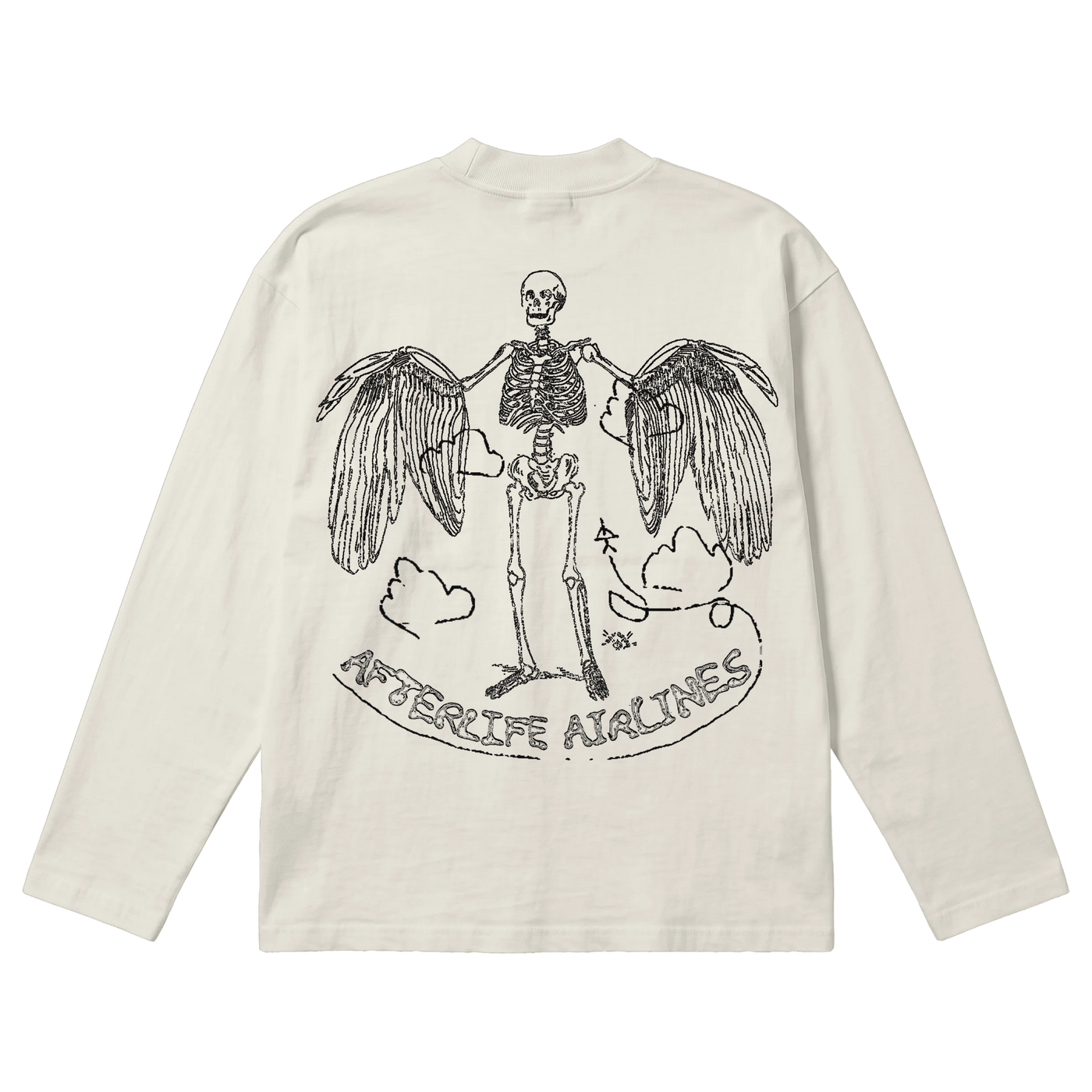 Departure Baggy L/S Tee - Off White - Back