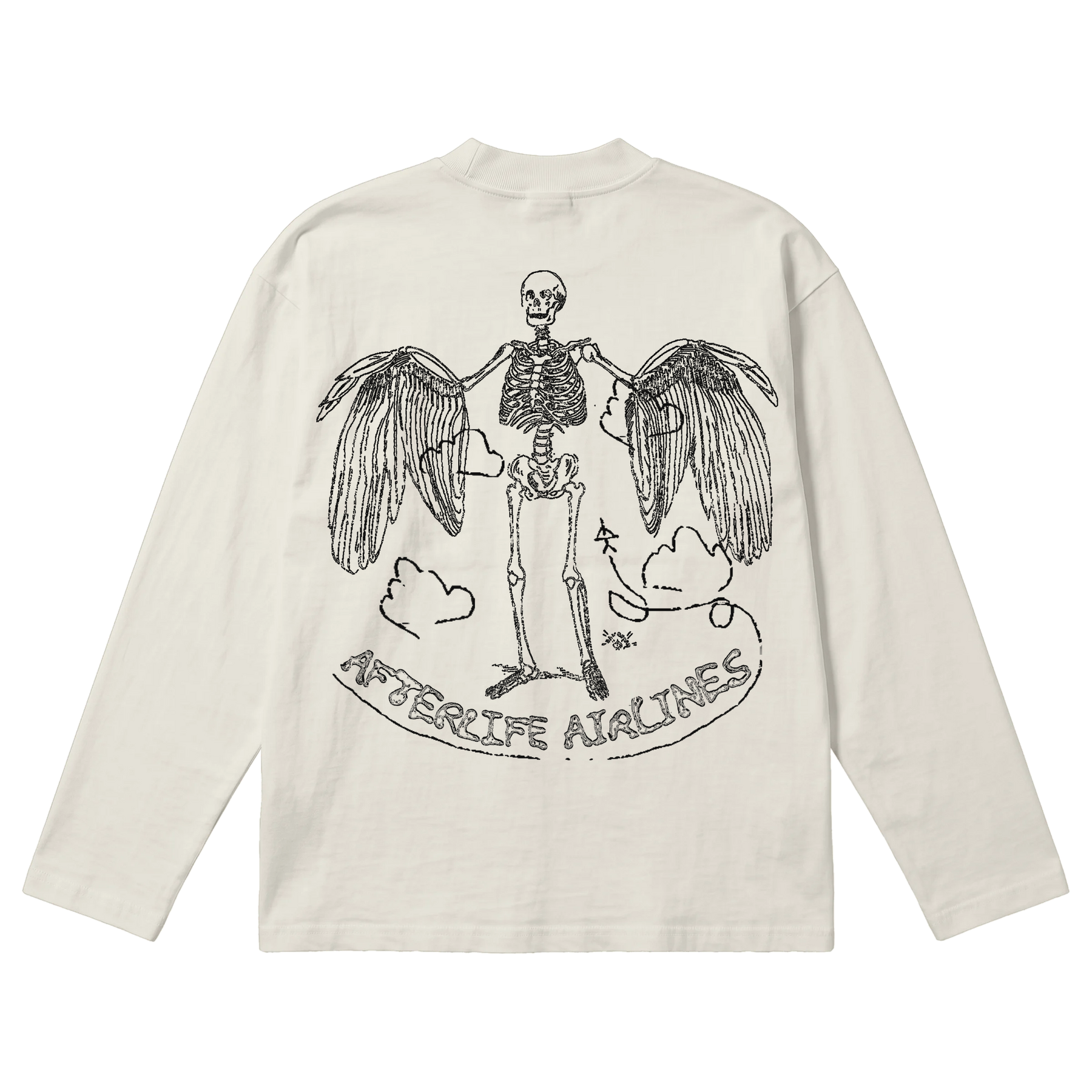 Departure Baggy L/S Tee - Off White - Back