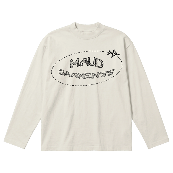 Departure Baggy L/S Tee - Off White - Front