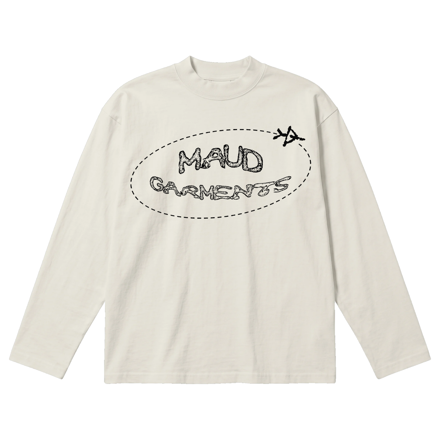 Departure Baggy L/S Tee - Off White - Front
