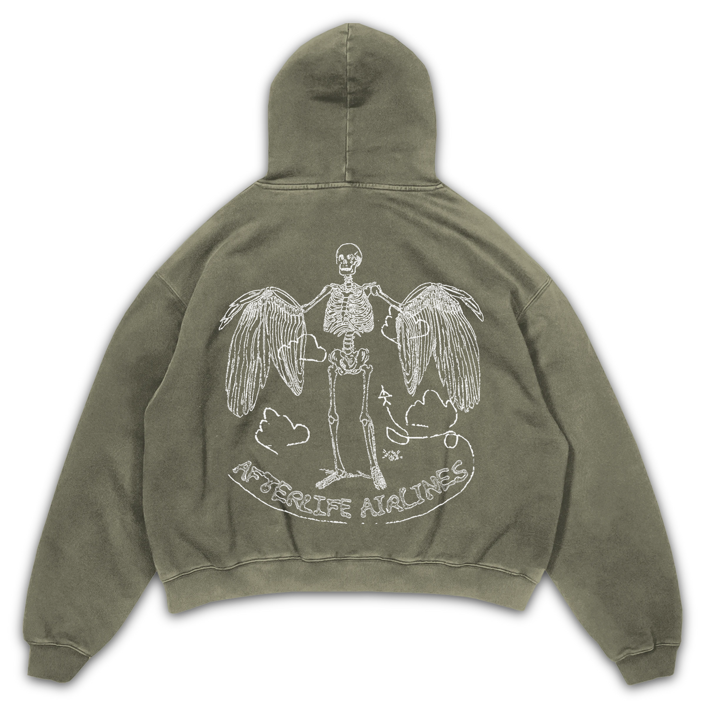 Departure Hoodie - Olive - Back