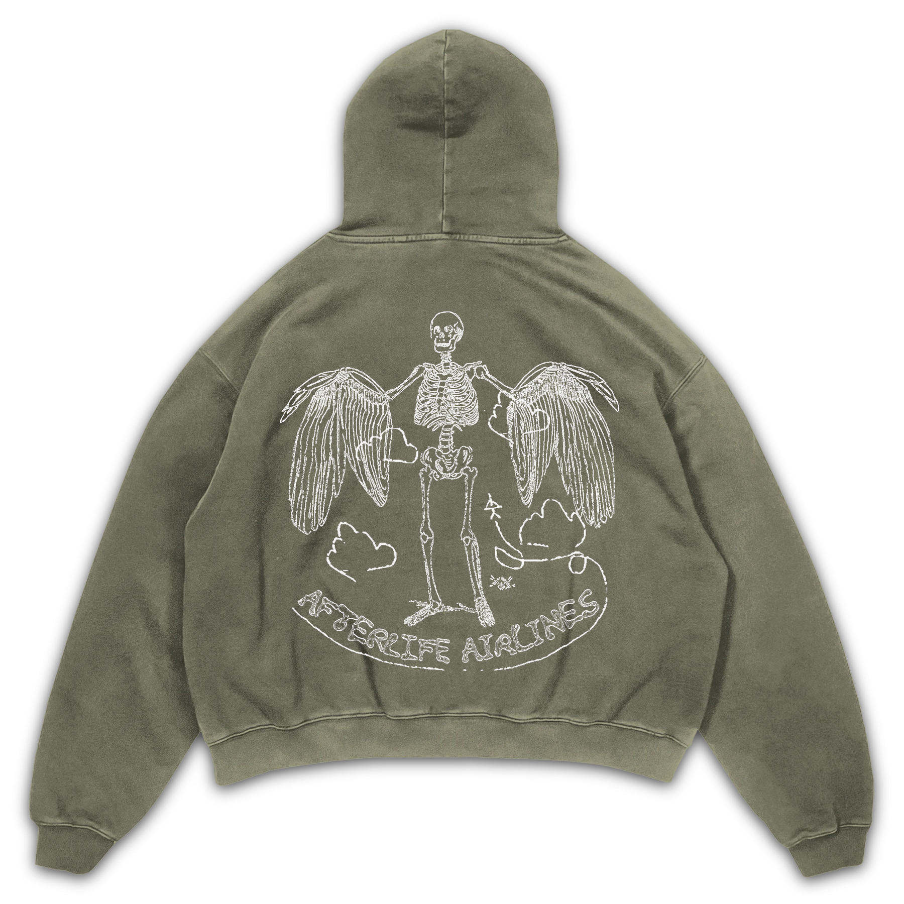 Departure Hoodie - Olive - Back