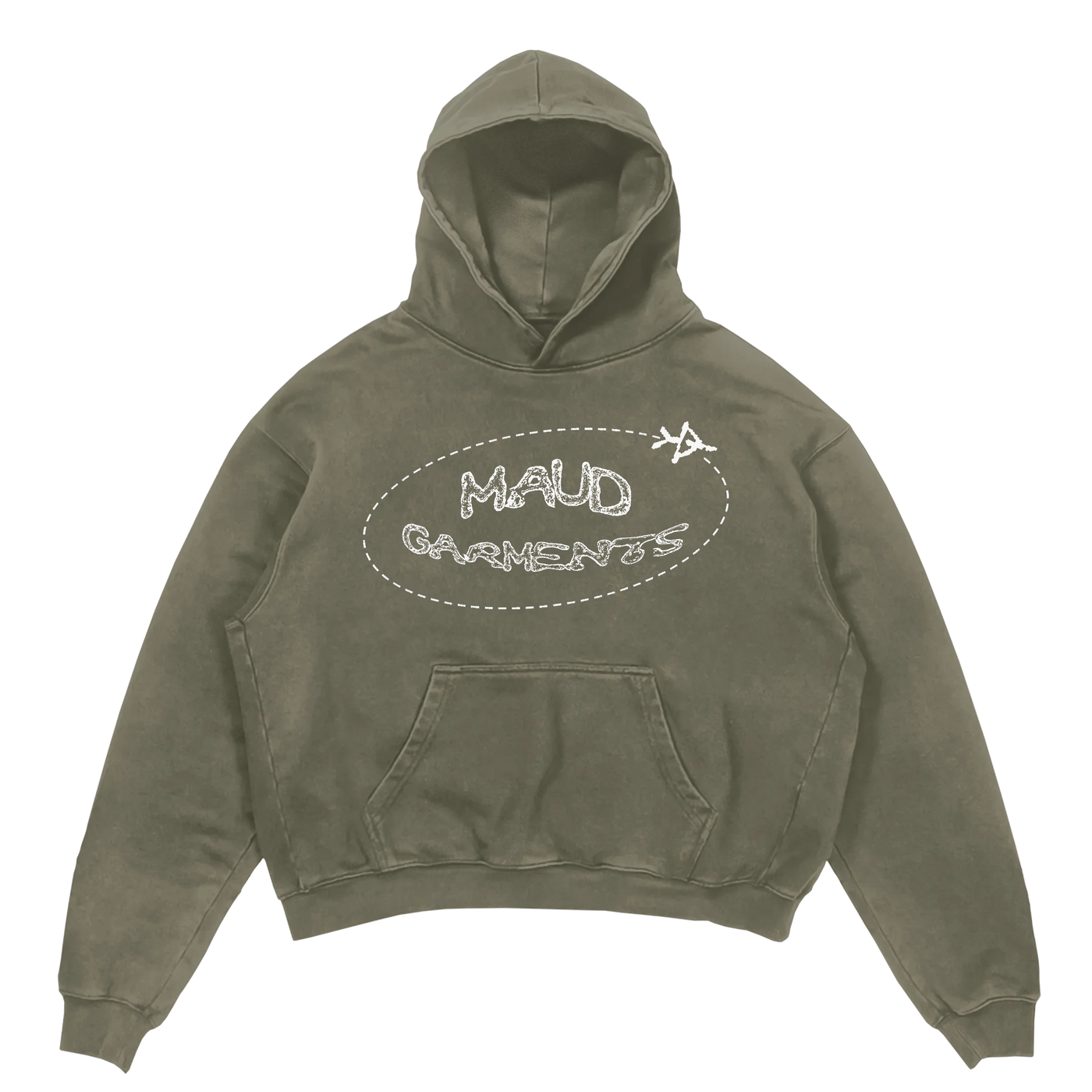 Departure Hoodie - Olive - Front