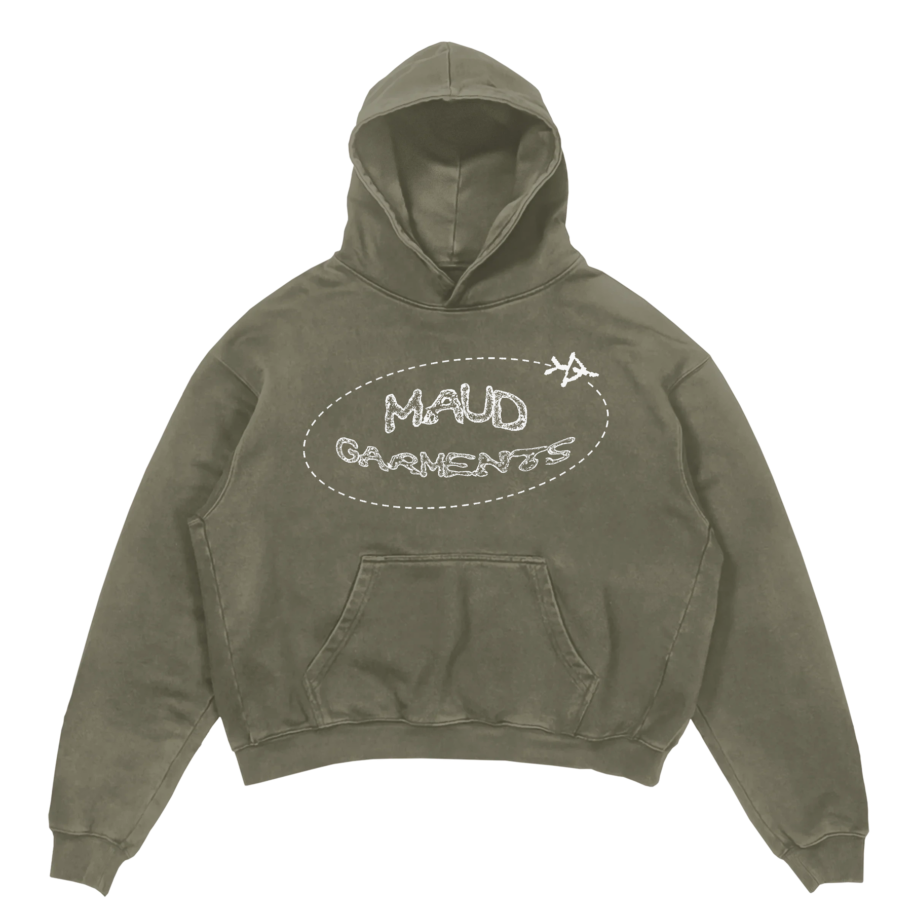 Departure Hoodie - Olive - Front