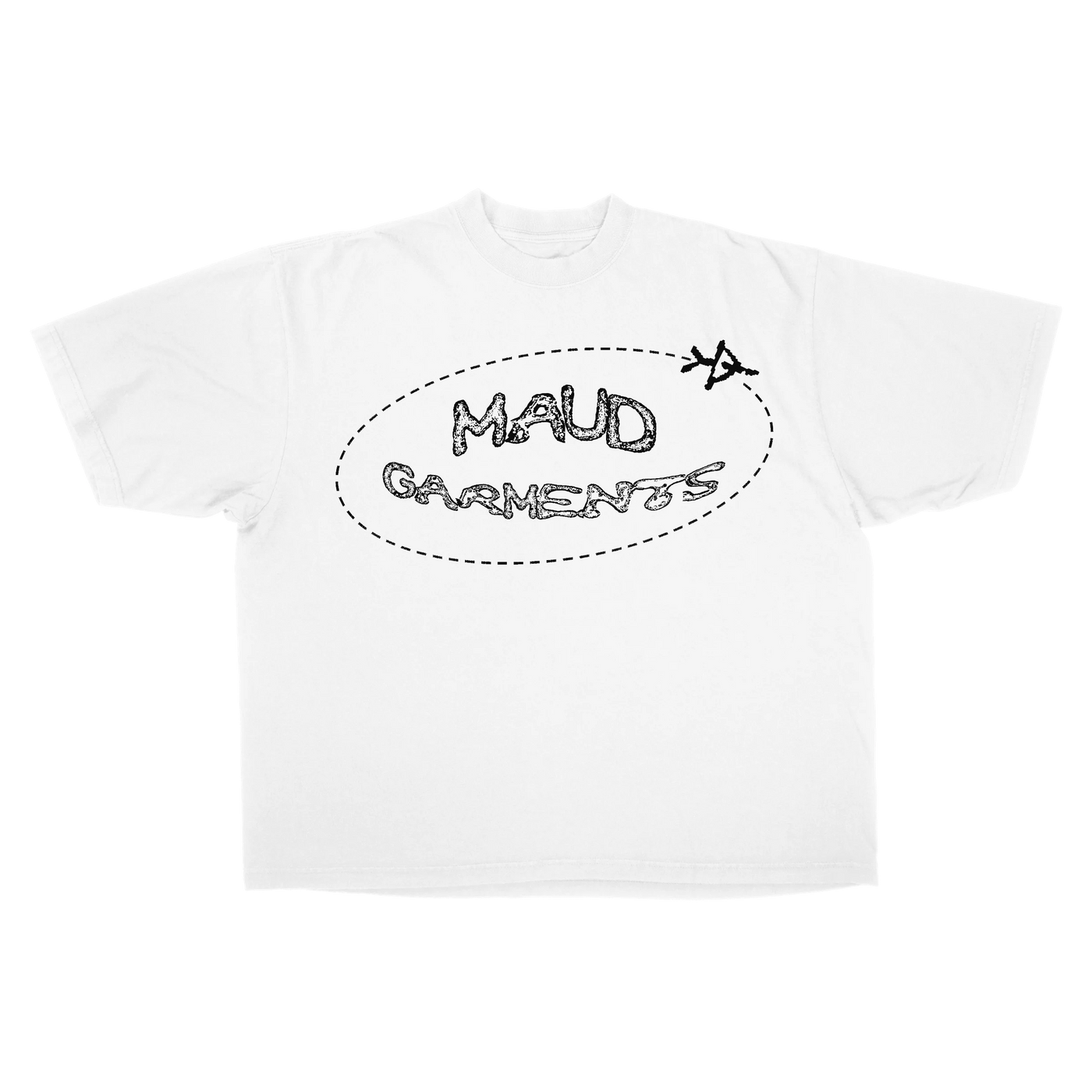 Departure Baggy Tee - White - Front