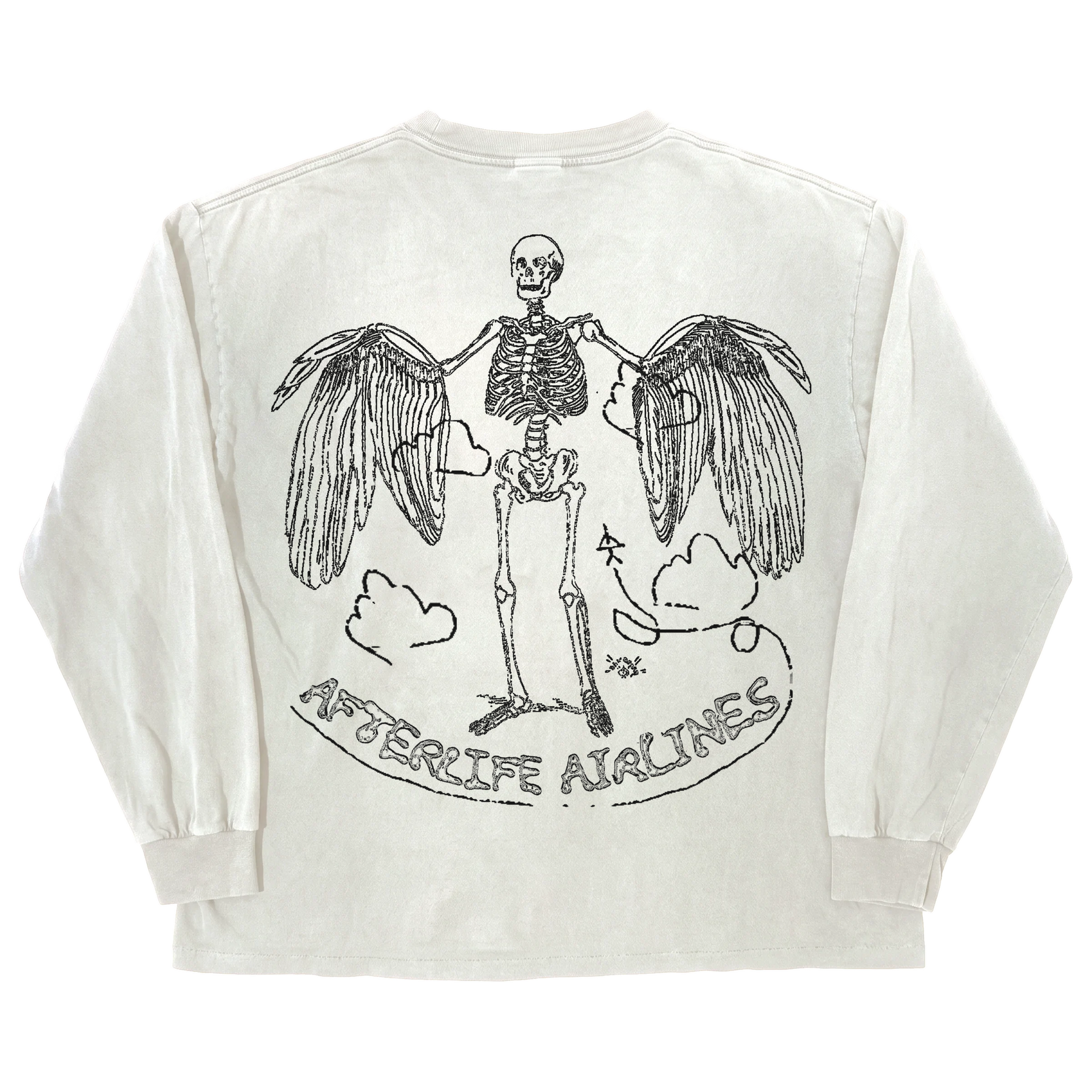 Departure L/S Tee - White - Back