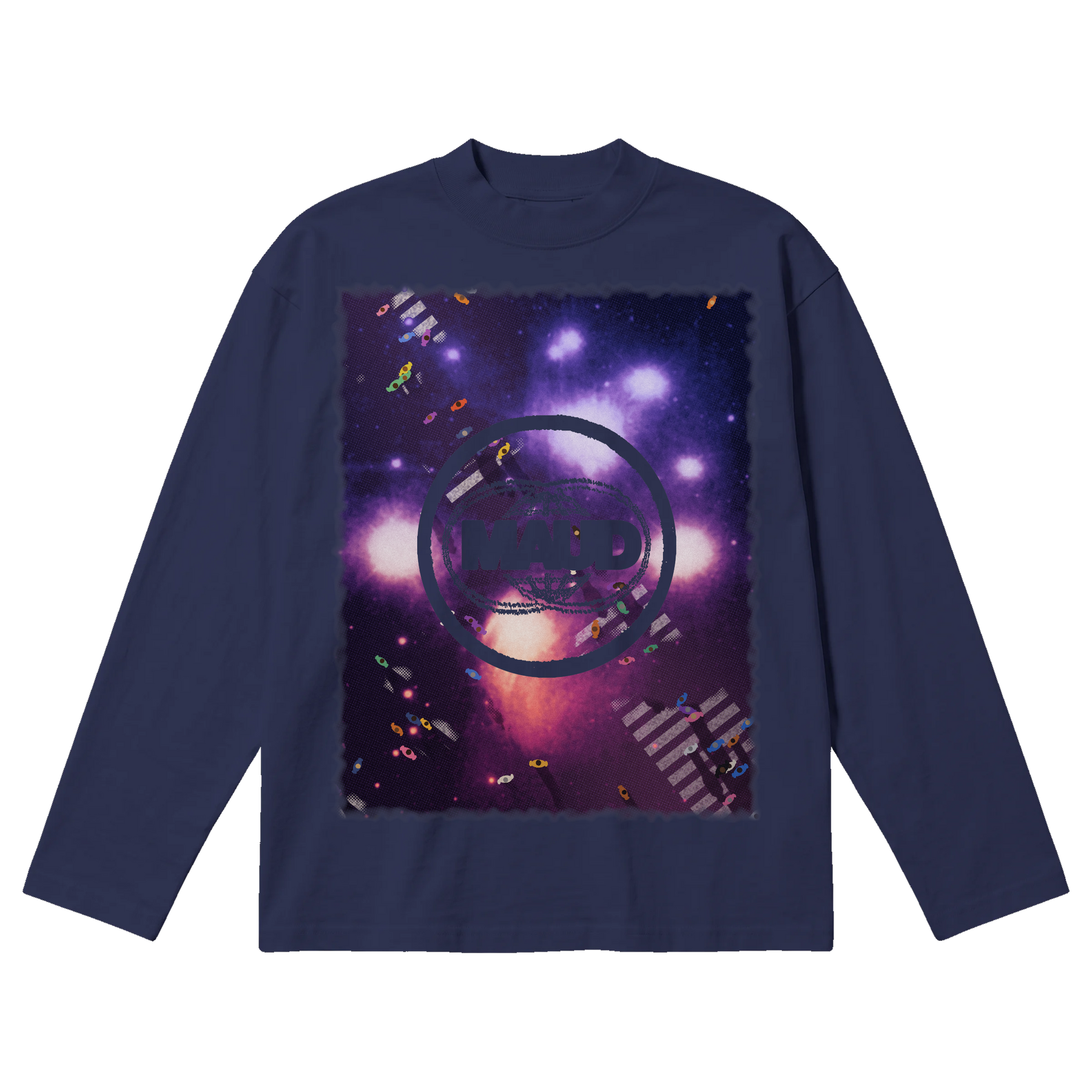 Night Shift Baggy L/S Tee - Blue - Front