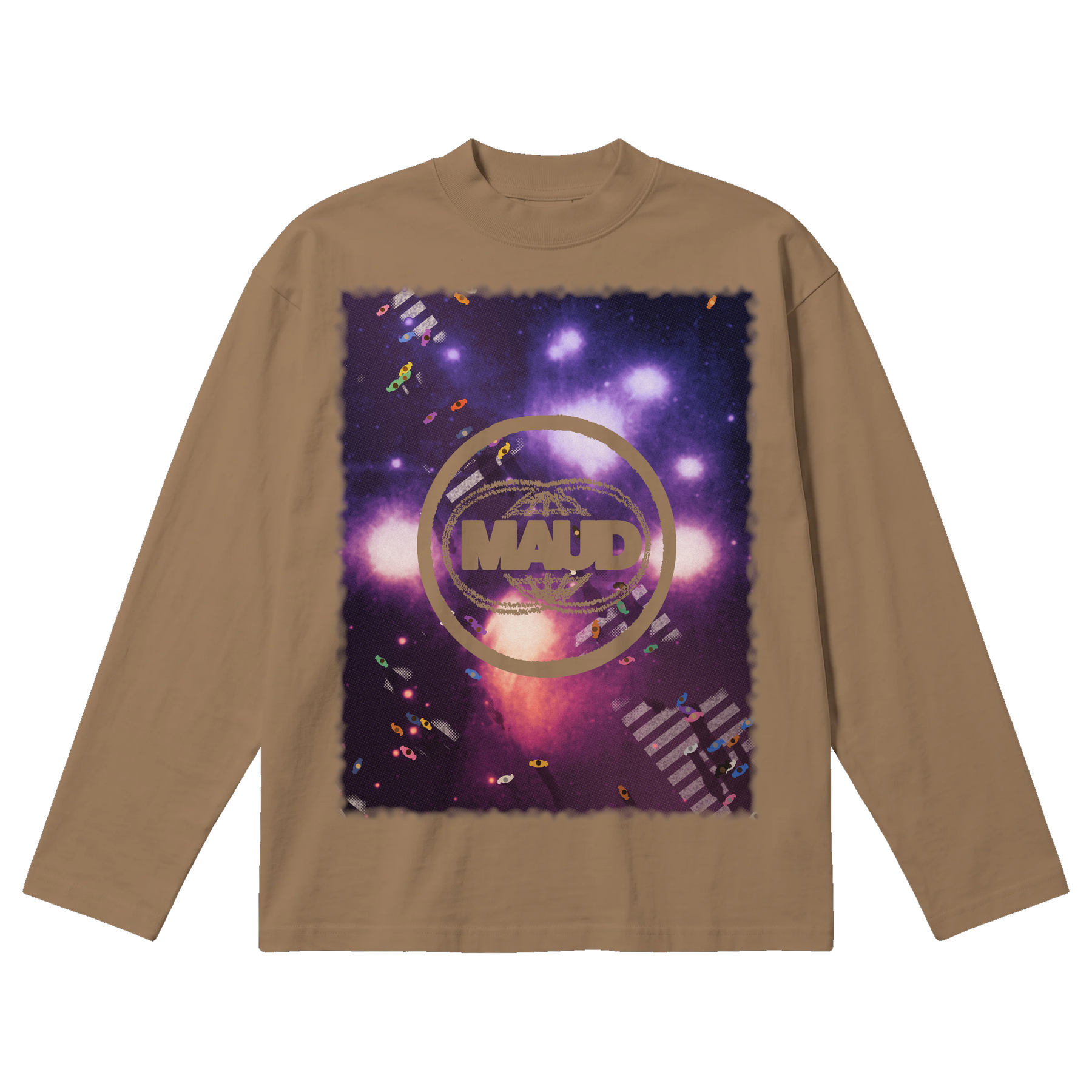 Night Shift Baggy L/S Tee - Latte - Front