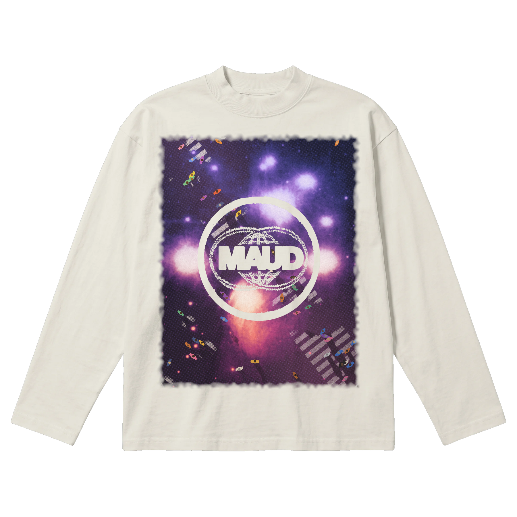 Night Shift Baggy L/S Tee - Off White - Front