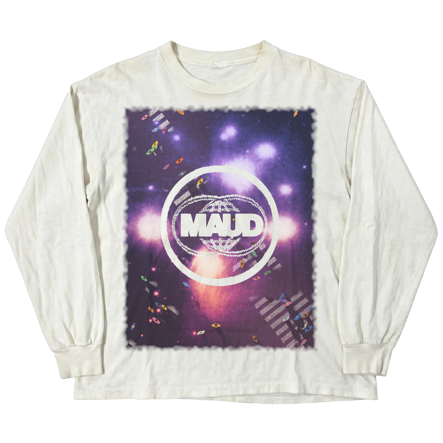 Night Shift L/S Tee - White - Front