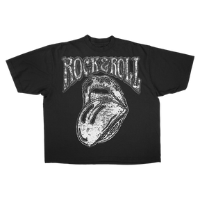 Rock & Roll Drop Tee - Black - Front
