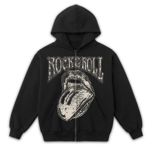 Rock & Roll Zip Up - Black - Front