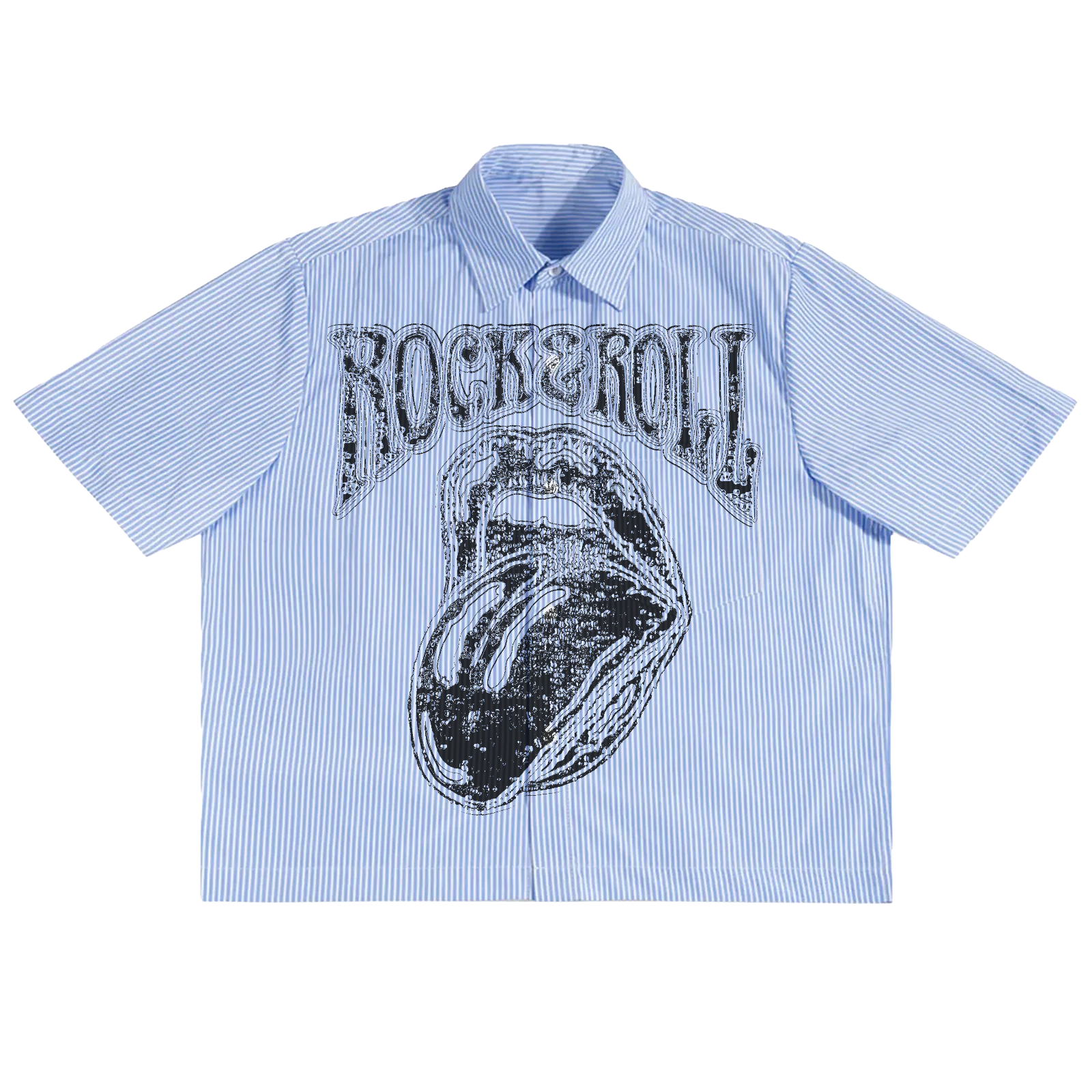 Rock & Roll Boxy Button Up - Front