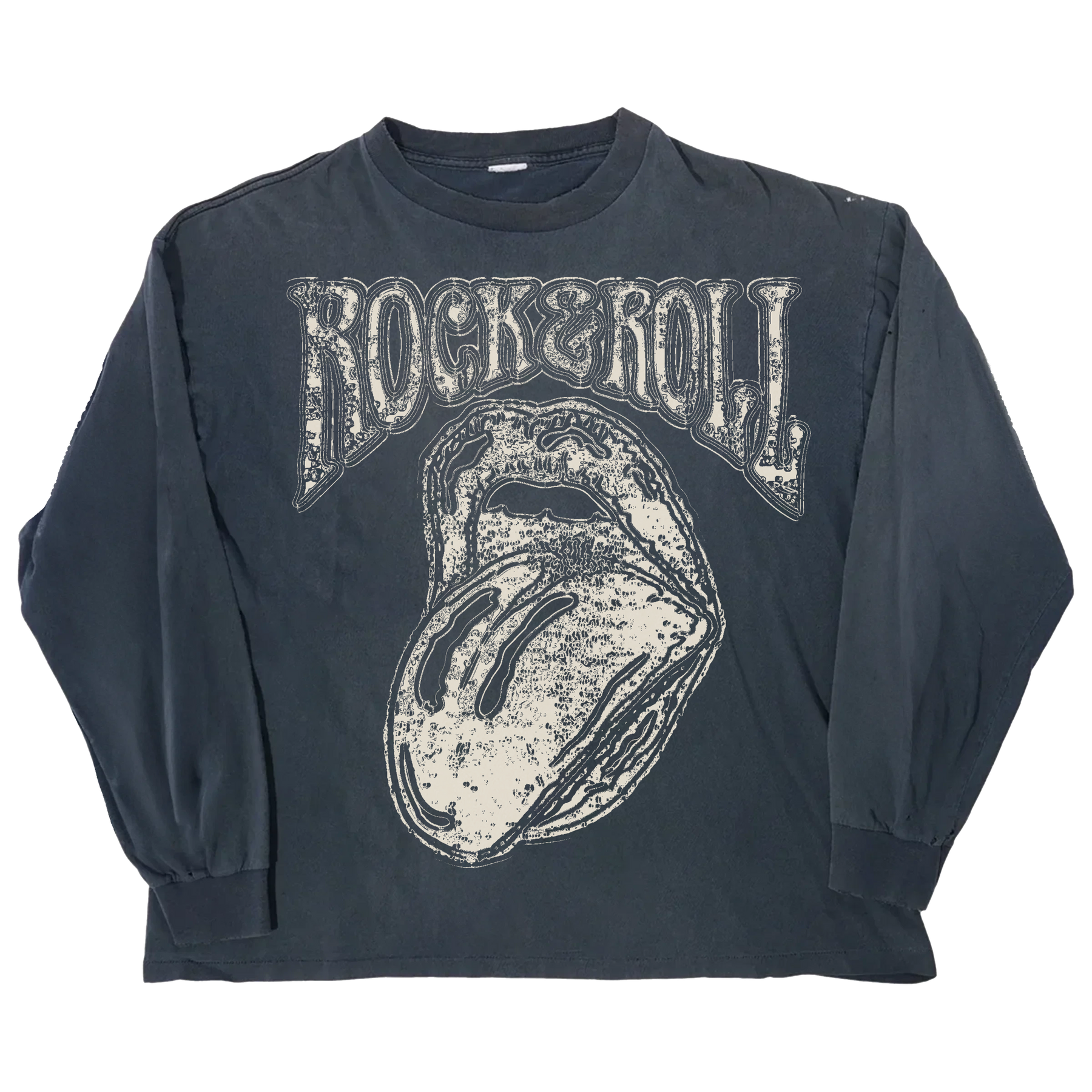 Rock & Roll L/S Tee - Blue - Front