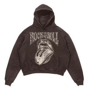 Rock & Roll Hoodie - Brown - Front
