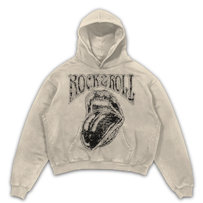 Rock & Roll Hoodie - Sand - Front