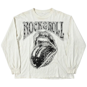 Rock & Roll L/S Tee - White - Front