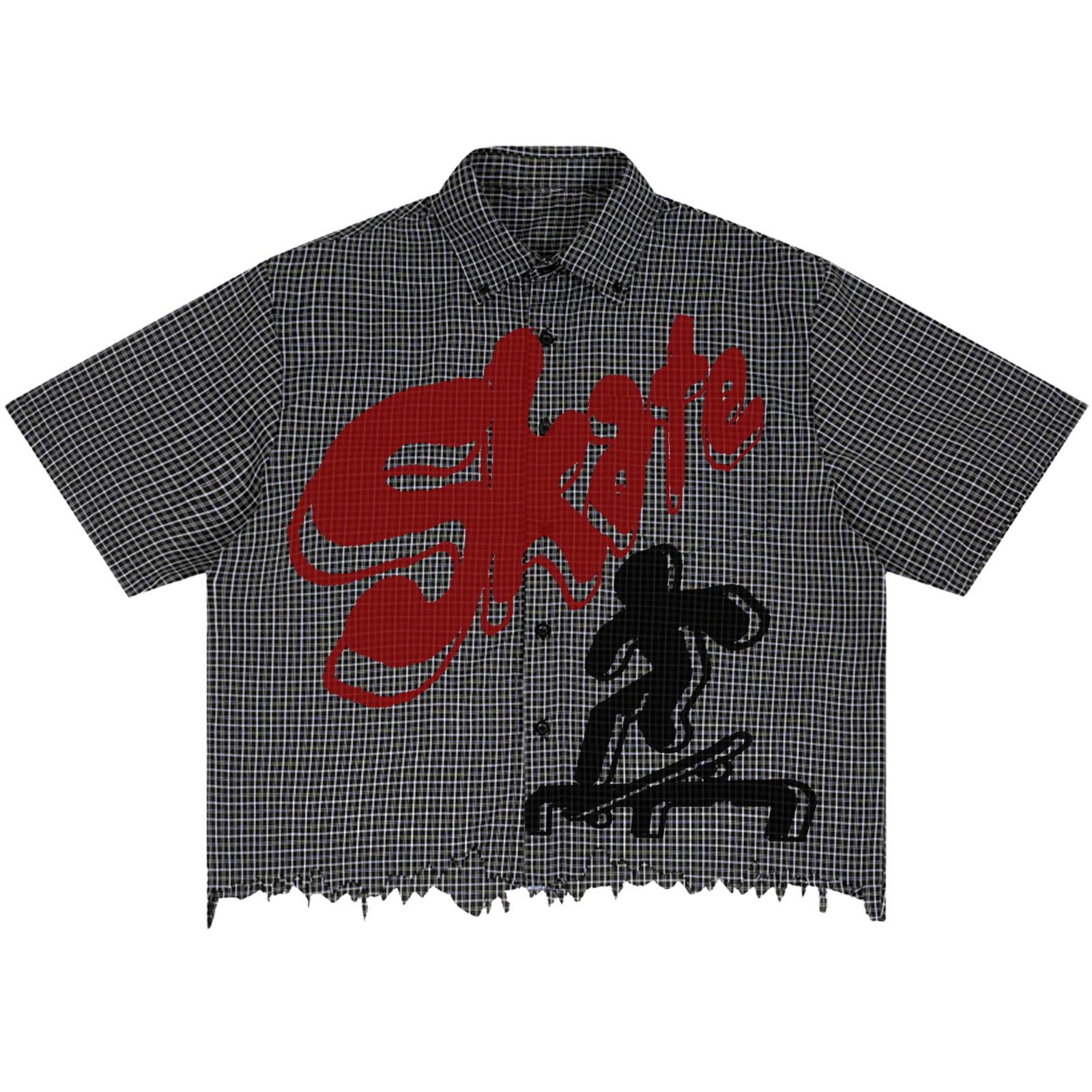 Skate Distress Button Up