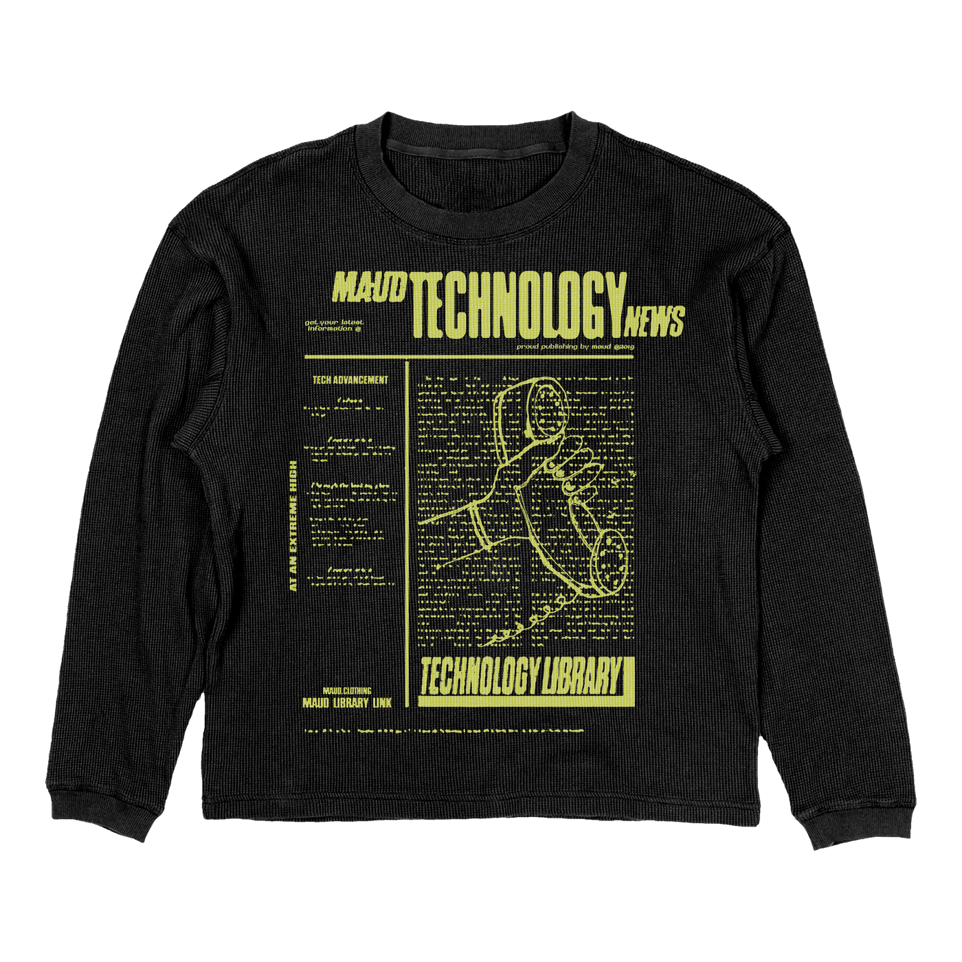 Tech News Thermal - Black - Front