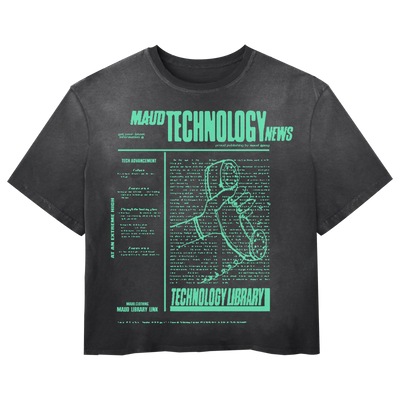 Tech News Tee - Black - Front