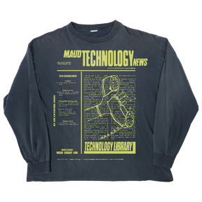 Tech News L/S Tee - Blue - Front